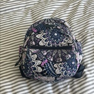 Vera Bradley Navy and Lavender Floral Backpack